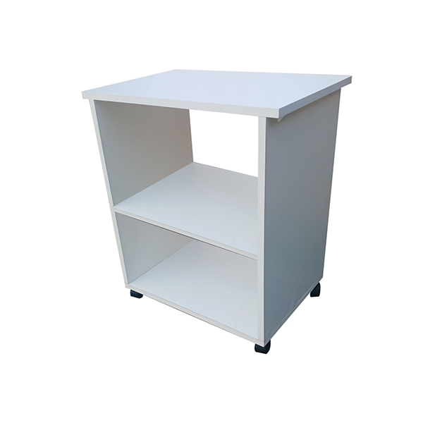 Mesa Auxiliar de melamina con ruedas de tres entrepaño 1 Mesa Auxiliar de melamina con ruedas de tres entrepaño