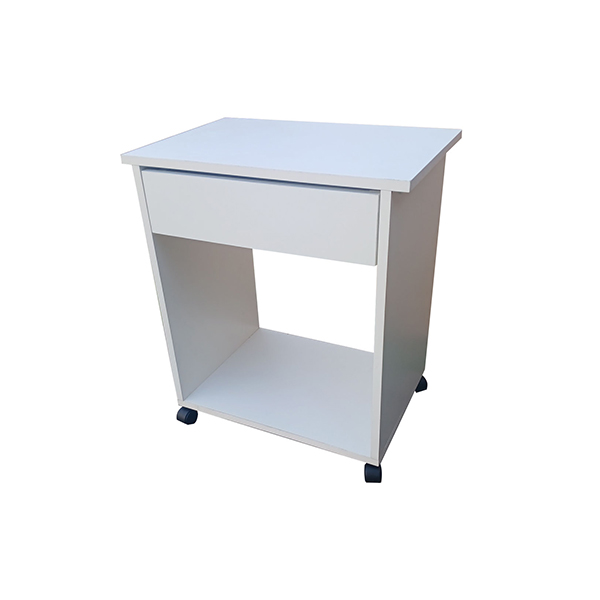 Mesa Auxiliar de melamina con ruedas y un cajon 2 Mesa Auxiliar de melamina con ruedas y un cajon - Imagen 2
